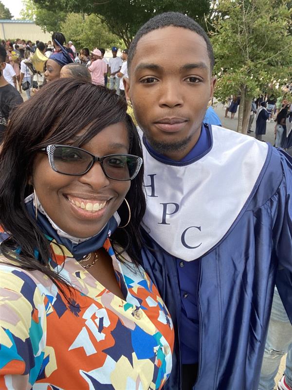 Mrs. Nwabueze and a student